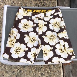 Kirra hibiscus print boardshorts